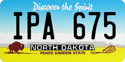 ND license plate IPA675