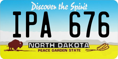 ND license plate IPA676