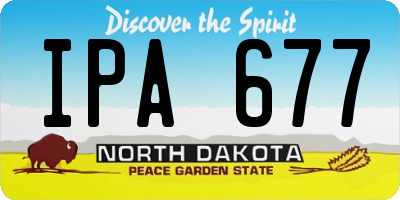 ND license plate IPA677