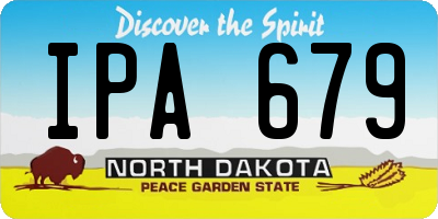 ND license plate IPA679
