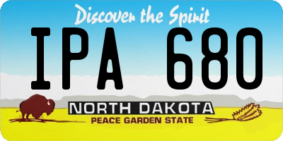 ND license plate IPA680