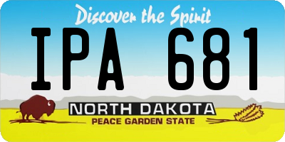 ND license plate IPA681