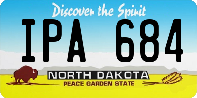 ND license plate IPA684