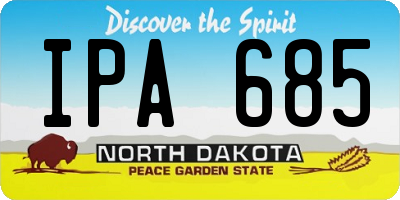 ND license plate IPA685