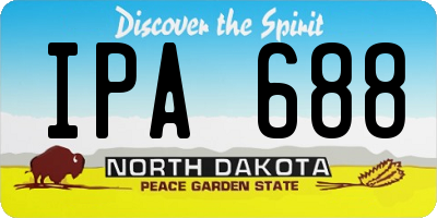 ND license plate IPA688