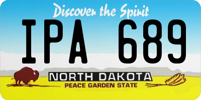 ND license plate IPA689