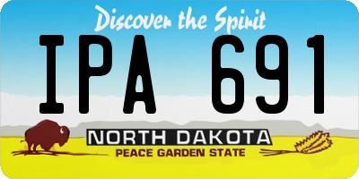ND license plate IPA691