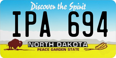 ND license plate IPA694