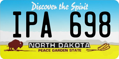 ND license plate IPA698