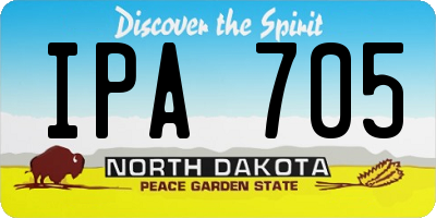 ND license plate IPA705