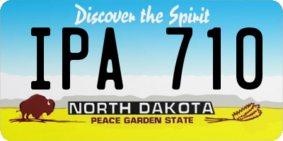 ND license plate IPA710