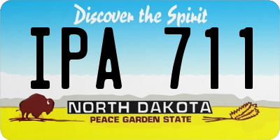 ND license plate IPA711