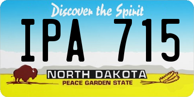 ND license plate IPA715
