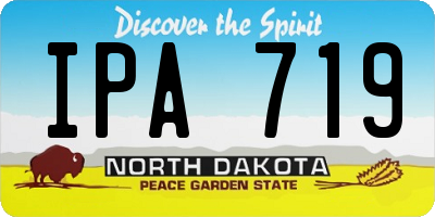 ND license plate IPA719