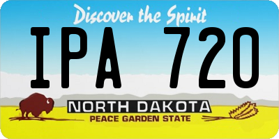ND license plate IPA720