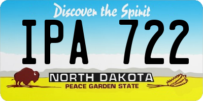 ND license plate IPA722