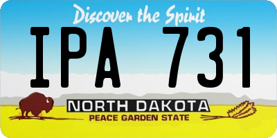 ND license plate IPA731