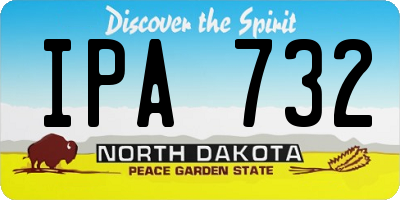 ND license plate IPA732