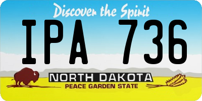 ND license plate IPA736