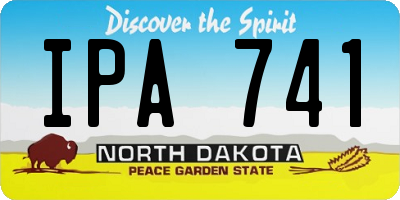 ND license plate IPA741