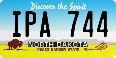 ND license plate IPA744