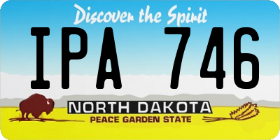 ND license plate IPA746