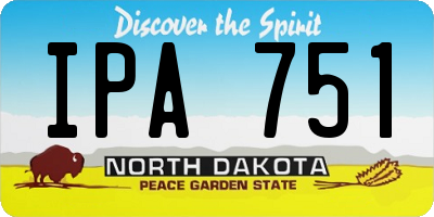 ND license plate IPA751