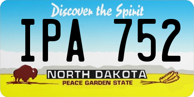 ND license plate IPA752