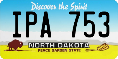 ND license plate IPA753