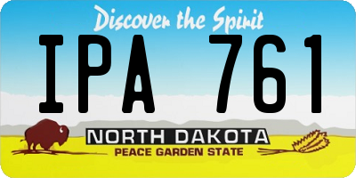 ND license plate IPA761
