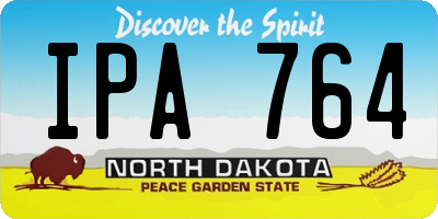 ND license plate IPA764
