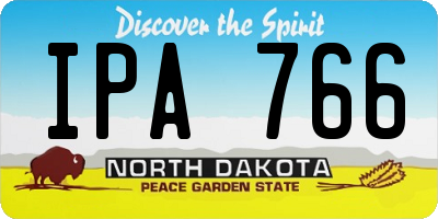 ND license plate IPA766