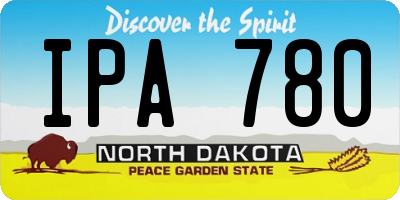 ND license plate IPA780
