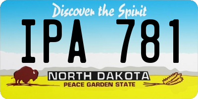 ND license plate IPA781