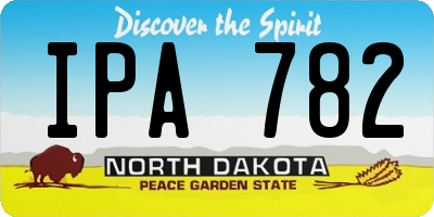 ND license plate IPA782