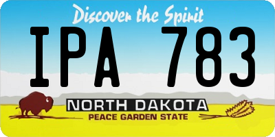 ND license plate IPA783