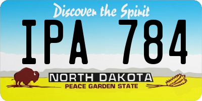ND license plate IPA784
