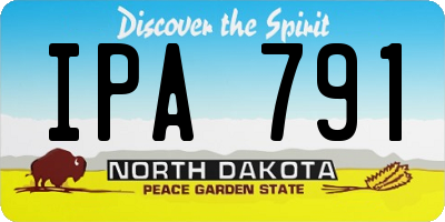 ND license plate IPA791
