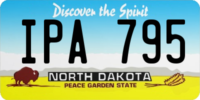 ND license plate IPA795