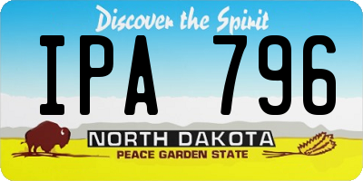 ND license plate IPA796