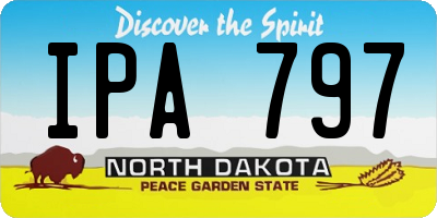 ND license plate IPA797