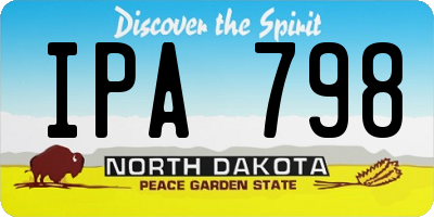 ND license plate IPA798
