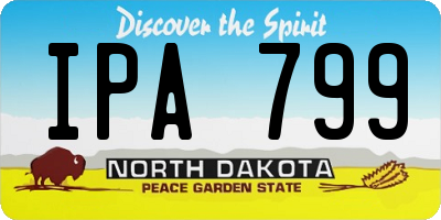 ND license plate IPA799