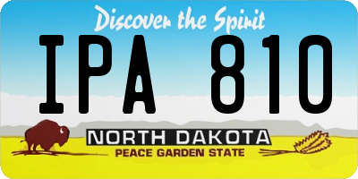 ND license plate IPA810