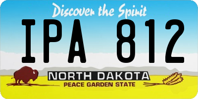 ND license plate IPA812