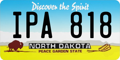 ND license plate IPA818