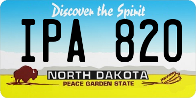 ND license plate IPA820