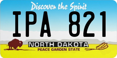 ND license plate IPA821