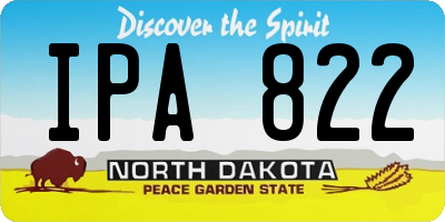 ND license plate IPA822