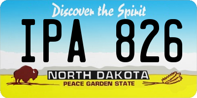 ND license plate IPA826